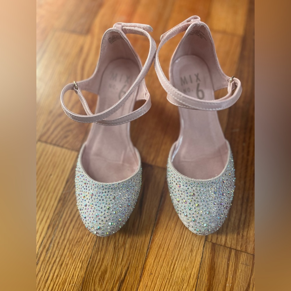 Kids Size 1 Rhinestone Heels
